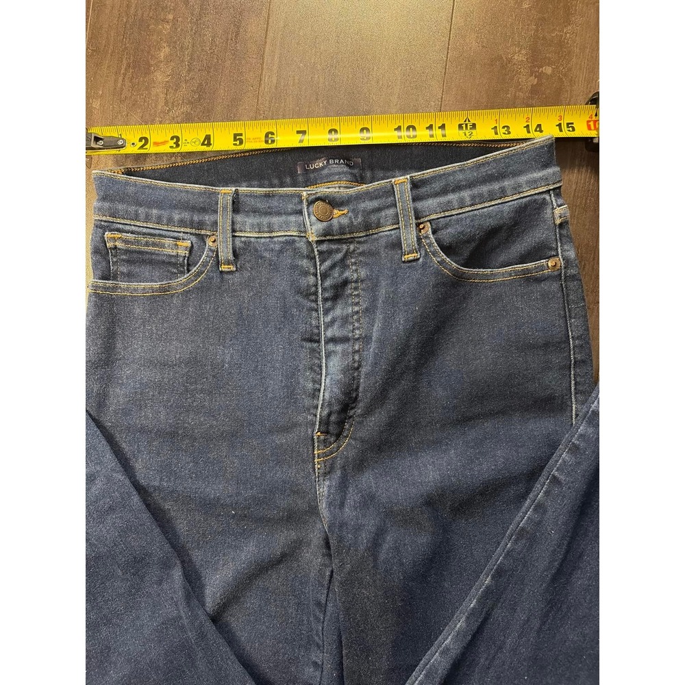 Lucky Brand Uni Fit Jeans Womens 4 (30-32) R Blue Dark Wash High Rise Skinny‎ - Picture 5 of 6
